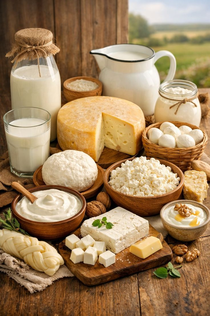Фермерские продукты: молоко, сыр, творог, яйца